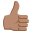 :thumbs_up_medium_skin_tone: 👍🏽